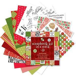   DCWV 8x8 Scrapbook In A Kit Mat Stack CHRISTMAS: Arts, Crafts & Sewing