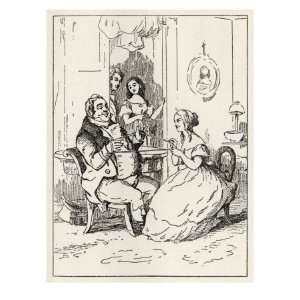    scene from the book by William Makepeace Thackeray of Mr Joseph 