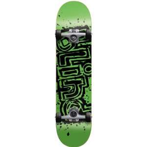   Saver Complete Skateboard, Black/Green, 7.3 Inch