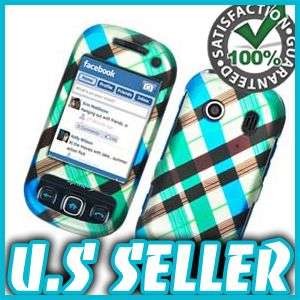 NEW BLUE GREEN BROWN HARD CASE FOR SAMSUNG SEEK M350 PROTECTOR SNAP ON 