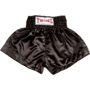  Twins Thai Style Trunks Solid Black 
