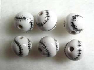 10pcs Lovely Base Ball Porcelain Beads 9mm bca16 free ship from CN 