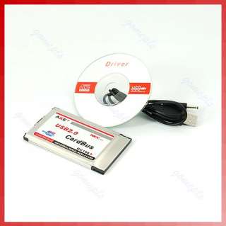 NEC Chip PCMCIA to USB2.0 Card 2 Port Cardbus fr laptop  