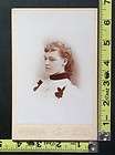 Antique Cabinet Photo Card of Young Woman, Woodstock VT