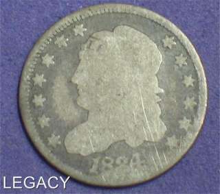 1834 CAPPED BUST HALF DIME SCARCE DATE 90% SILVER (RS  
