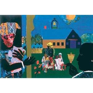  School Bell Time by Romare Bearden   26 x 38 inches   ed 