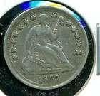 1857 SEATED DIME Extra fine  