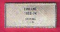 Sterling Silver Ingot 1866   1874 FINLAND 100 Greatest Stamps Replica 