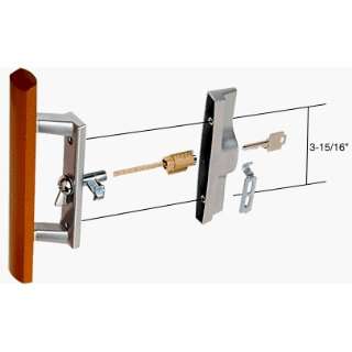 CRL Wood/Aluminum Keyed Internal Lock Sliding Glass Door Handle Set 3 