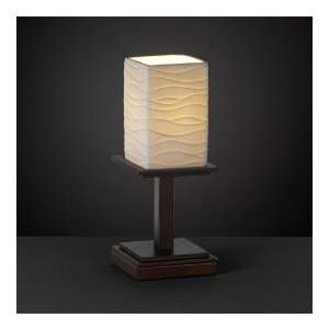 Justice Design Group POR 8698 15 WAVE DBRZ Limoges 1 Light Table Lamps 