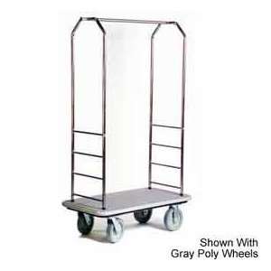  Easy Mover Bellman Cart Stainless Steel, Gray Carpet, Gray 