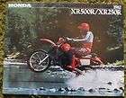 1982 honda motorcycle xr500 xr250 brochure 82 