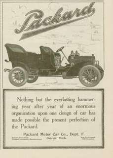 1905 Packard Motor automobile advertising AD  
