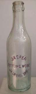 Vintage Jasper Indiana Soda Bottle  