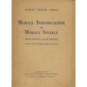   sociale/ henri bergson ou josue jehouda Cohen Robert Joseph Books