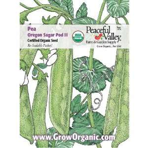  Organic Pea Seed Pack, Oregon Sugar Pod: Patio, Lawn 