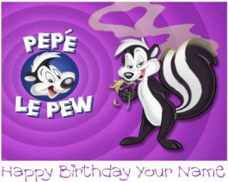 Pepe Le Pew Edible Photo Cake Topper   $3.00 shipping  