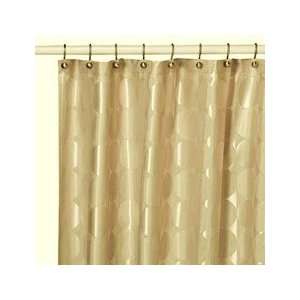 Circle Champagne Gold Jacquard Fabric Shower Curtain 