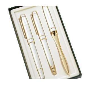  . Set Pearl BP, RB, and Letter Opener with Gift Box: Office Products