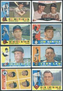 1960 Topps Baseball Complete SET Mantle Yaz Koufax VG+  