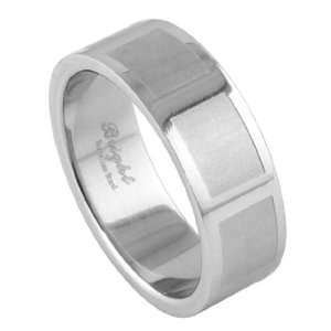   : 316L Stainless Steel Laser Cut Bricks Design Ring   Size 9: Jewelry