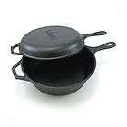 Lodge Logic LCC3 Pre Seasoned Combo Cooker Dutch Oven Cast Iron NEW