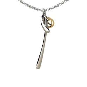   14K Gold Script Initial I Pendant with chain Franco Vincente Jewelry