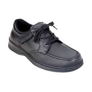   Black Leather Orthopedic Shoes   Size 7   Medium   Black   A24454 01