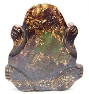 Chinese Liangzhu Jade Plaque Fortunate Toad  