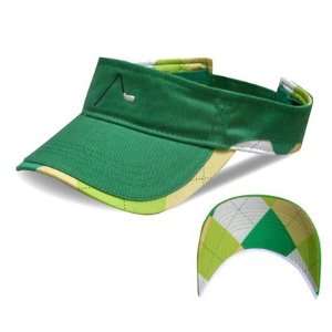   Loudmouth Golf Visor   Dark Green/a tisket a tasket 