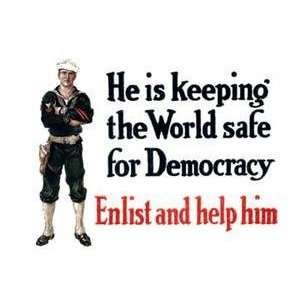   world safe for democracy Enlist and help him   22081 3