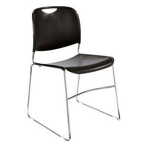  Hi Tech Ultra Compact Stack Chair   Black: Home & Kitchen