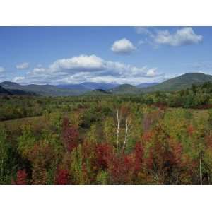  Landscape of Woodland, Trees in Fall Colors, with Hills in 