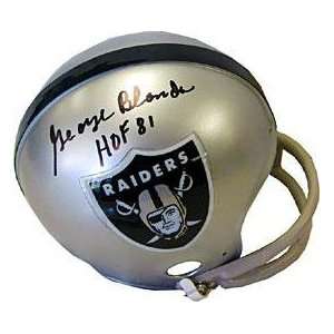  George Blanda Autographed Mini Helmet   Autographed NFL 