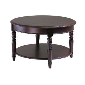   Whitman Round Coffee Table Carved Legs By Winsome Wood: Home & Kitchen