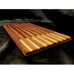  Bubinga & Beli Wood Cheese Serving Board   13.5x7 