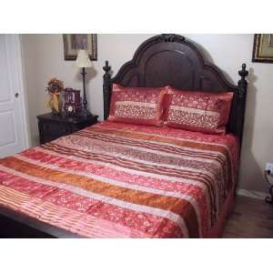  Luxurious Indian Bedding Bedspread Coverlet 3P Brocade 