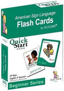 Sign2Me ASL Flashcards Beginners Series Quick Start Pack (incl. ASL 