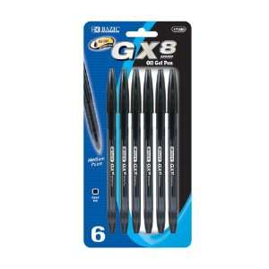  BAZIC GX 8 Black Oil Gel Ink Pen (6/Pack), CASE PACK 144 