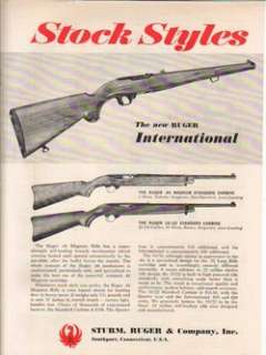 1966 Ruger Sporter~International 10/22 Rifle Gun Ad  