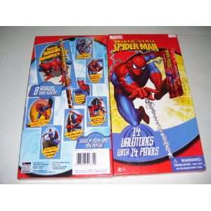    Sense Spider Man Valentines Day Cards With 14 Pencils Toys & Games