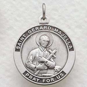St Gerard 7/8, Patron Of Expectant Mothers, Sterling Silver Engraved 