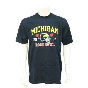  Michigan Wolverines 2007 Rose Bowl Unisex T Shirt: Sports 