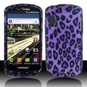  Samsung i405 Stratosphere Purple Black Leopard Case Cover 