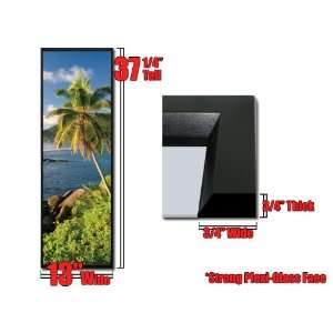 Framed Palm Tree Beach Poster 12x36 Paradise 6405: Home 