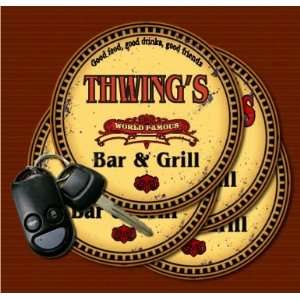    THWINGS Family Name Bar & Grill Coasters: Kitchen & Dining