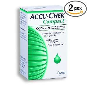  Accu Chek Compact Blue Control Solution: Health & Personal 