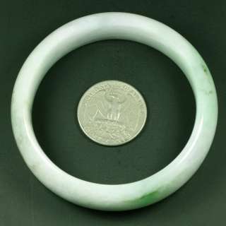Round 59mm Green Bangle Bracelet 100% Grade A Natural Chinese Jade 