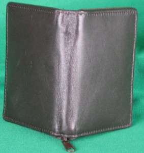 Zippered Wallet Brown Leather Slim Line Wilsons New Wtih Tags  