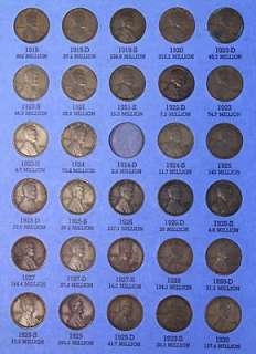 1909   1986 Near Complete 207 Piece Lincoln 1c One Cent Penny Album 